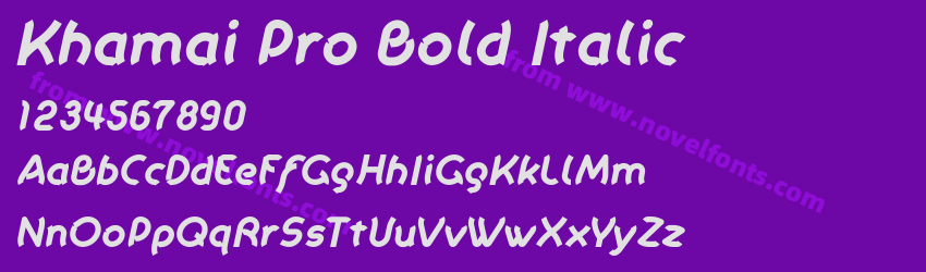 Khamai Pro Bold ItalicPreview Khamai Pro Bold ItalicPreview