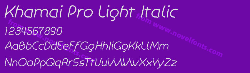 Khamai Pro Light ItalicPreview Khamai Pro Light ItalicPreview