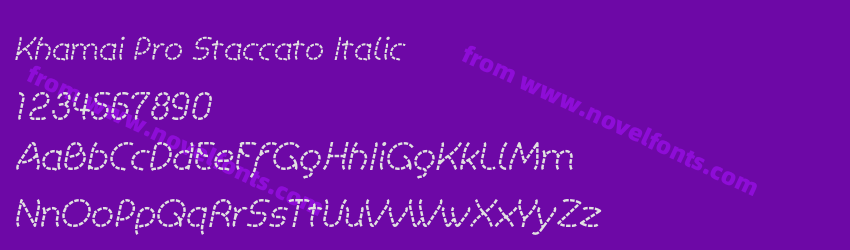 Khamai Pro Staccato ItalicPreview Khamai Pro Staccato ItalicPreview