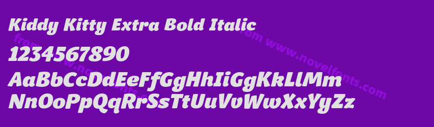 Kiddy Kitty Extra Bold ItalicPreview Kiddy Kitty Extra Bold ItalicPreview