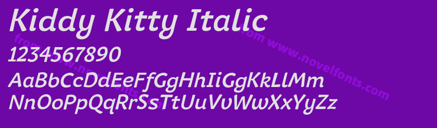 Kiddy Kitty ItalicPreview Kiddy Kitty ItalicPreview