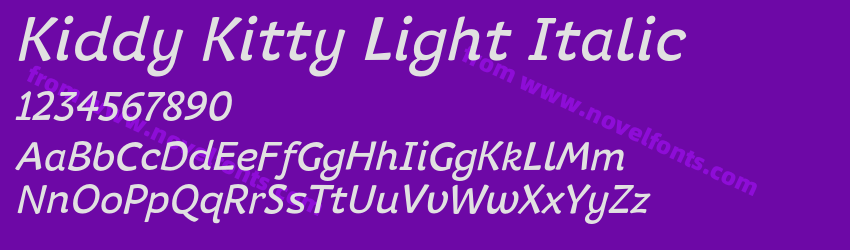 Kiddy Kitty Light ItalicPreview Kiddy Kitty Light ItalicPreview