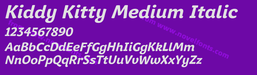 Kiddy Kitty Medium ItalicPreview Kiddy Kitty Medium ItalicPreview