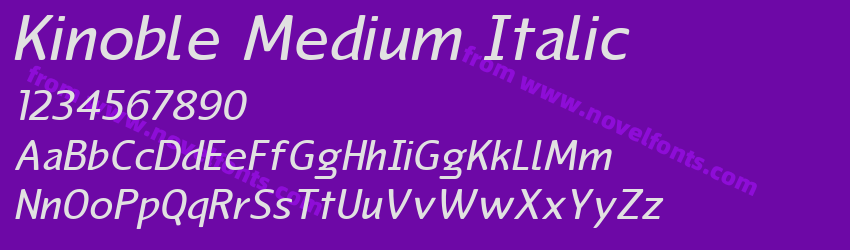 Kinoble Medium ItalicPreview Kinoble Medium ItalicPreview