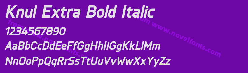 Knul Extra Bold ItalicPreview Knul Extra Bold ItalicPreview