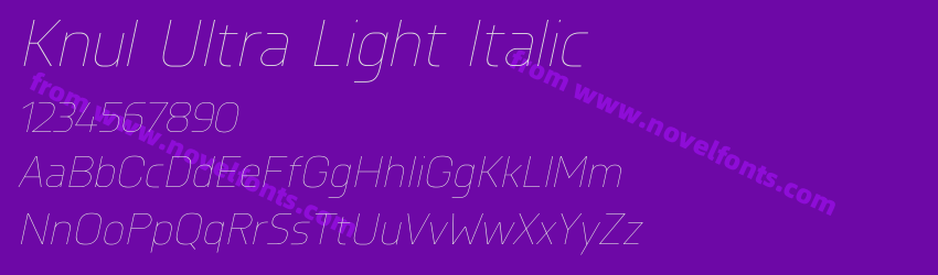 Knul Ultra Light ItalicPreview Knul Ultra Light ItalicPreview