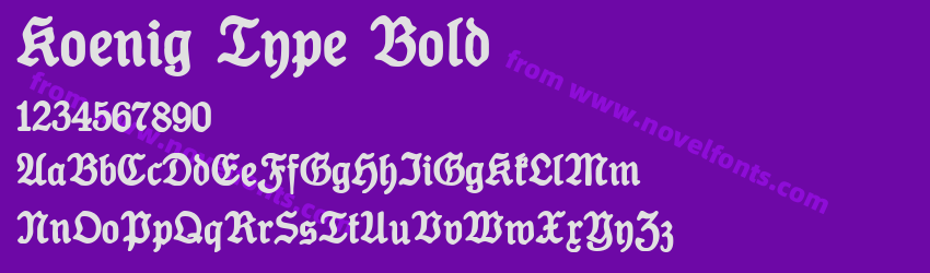 Koenig Type BoldPreview Koenig Type BoldPreview