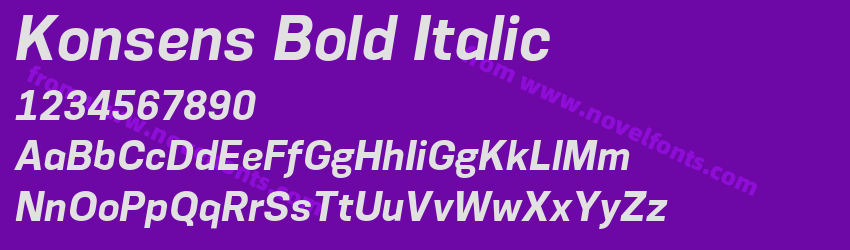 Konsens Bold ItalicPreview Konsens Bold ItalicPreview
