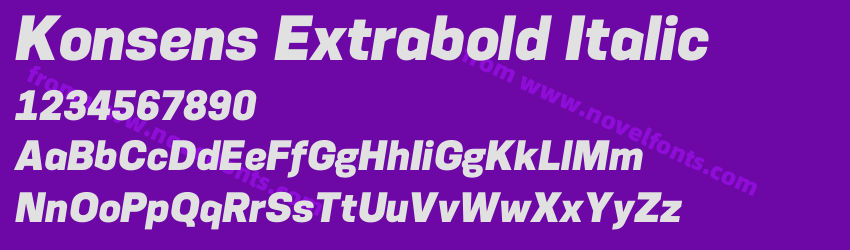 Konsens Extrabold ItalicPreview Konsens Extrabold ItalicPreview