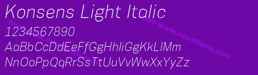 Konsens Light ItalicPreview Konsens Light ItalicPreview