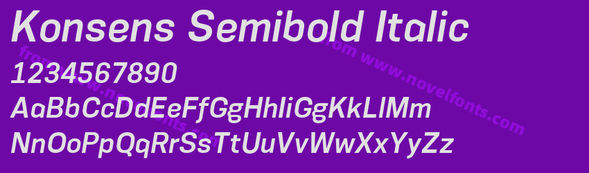 Konsens Semibold ItalicPreview Konsens Semibold ItalicPreview