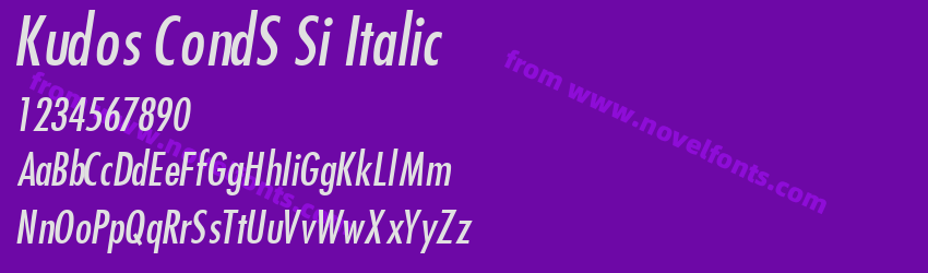 Kudos CondS Si ItalicPreview Kudos CondS Si ItalicPreview