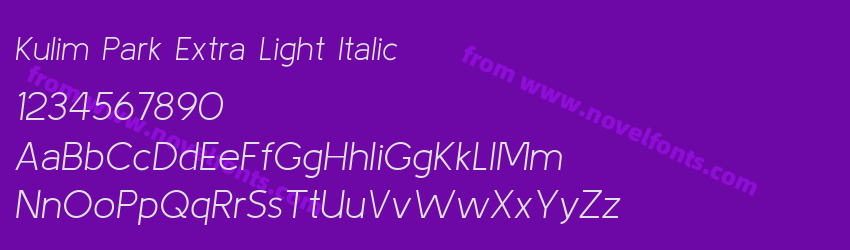 Kulim Park Extra Light ItalicPreview Kulim Park Extra Light ItalicPreview