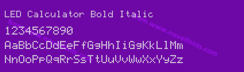 LED Calculator Bold ItalicPreview LED Calculator Bold ItalicPreview