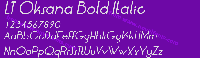 LT Oksana Bold ItalicPreview LT Oksana Bold ItalicPreview