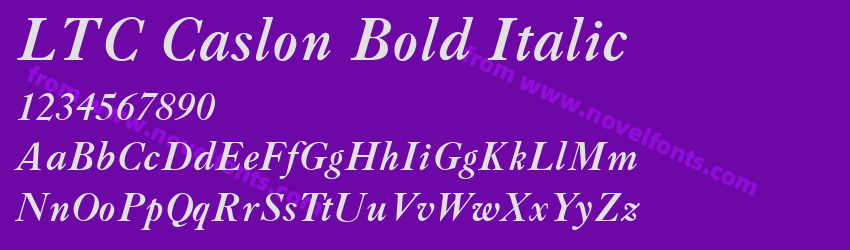 LTC Caslon Bold ItalicPreview LTC Caslon Bold ItalicPreview