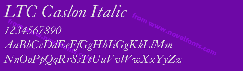 LTC Caslon ItalicPreview LTC Caslon ItalicPreview