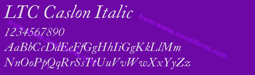 LTC Caslon ItalicPreview LTC Caslon ItalicPreview