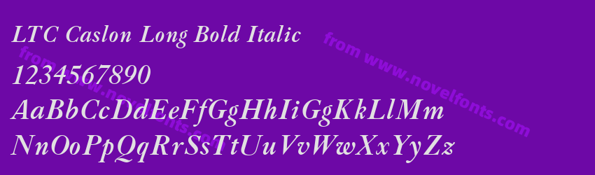 LTC Caslon Long Bold ItalicPreview LTC Caslon Long Bold ItalicPreview
