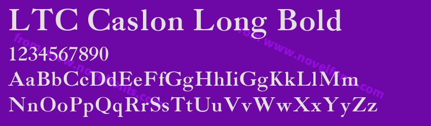 LTC Caslon Long BoldPreview LTC Caslon Long BoldPreview