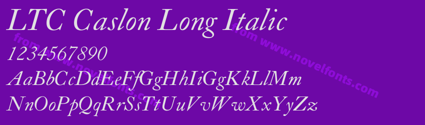 LTC Caslon Long ItalicPreview LTC Caslon Long ItalicPreview