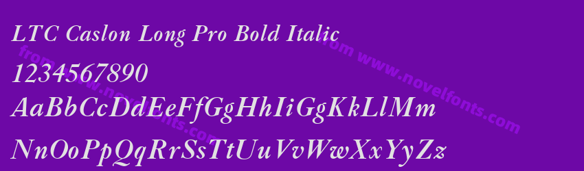 LTC Caslon Long Pro Bold ItalicPreview LTC Caslon Long Pro Bold ItalicPreview