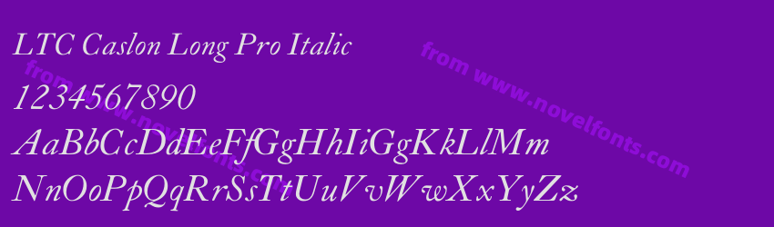 LTC Caslon Long Pro ItalicPreview LTC Caslon Long Pro ItalicPreview