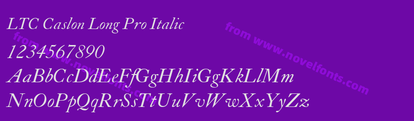 LTC Caslon Long Pro ItalicPreview LTC Caslon Long Pro ItalicPreview