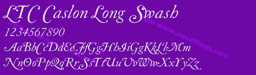 LTC Caslon Long SwashPreview LTC Caslon Long SwashPreview