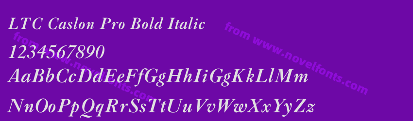 LTC Caslon Pro Bold ItalicPreview LTC Caslon Pro Bold ItalicPreview