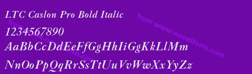 LTC Caslon Pro Bold ItalicPreview LTC Caslon Pro Bold ItalicPreview