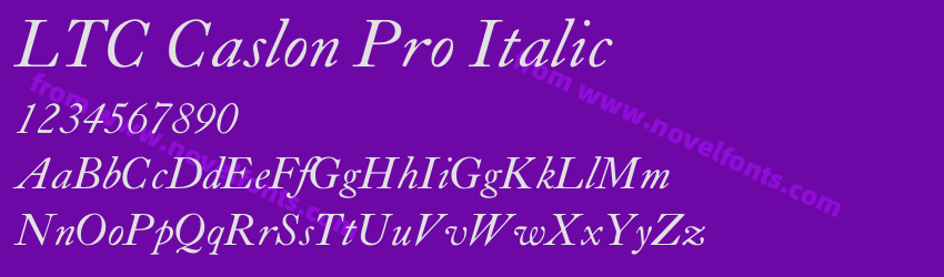 LTC Caslon Pro ItalicPreview LTC Caslon Pro ItalicPreview