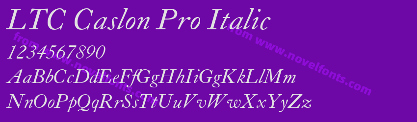 LTC Caslon Pro ItalicPreview LTC Caslon Pro ItalicPreview