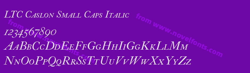 LTC Caslon Small Caps ItalicPreview LTC Caslon Small Caps ItalicPreview