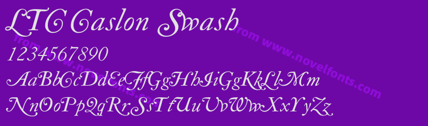 LTC Caslon SwashPreview LTC Caslon SwashPreview