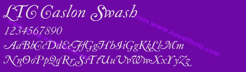 LTC Caslon SwashPreview LTC Caslon SwashPreview