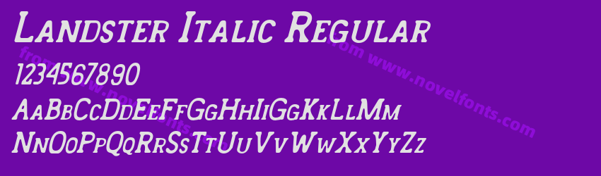 Landster Italic RegularPreview Landster Italic RegularPreview