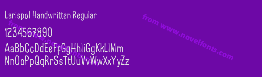 Larispol Handwritten RegularPreview Larispol Handwritten RegularPreview