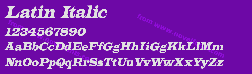 Latin ItalicPreview Latin ItalicPreview