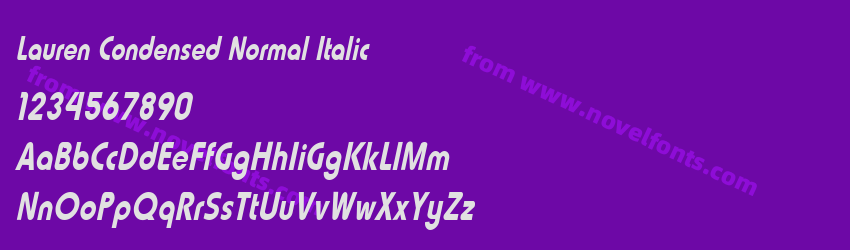 Lauren Condensed Normal ItalicPreview Lauren Condensed Normal ItalicPreview