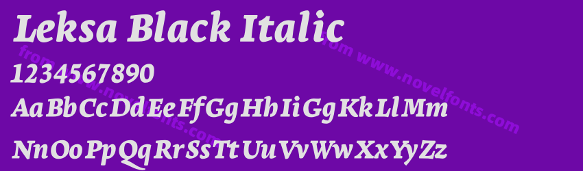 Leksa Black ItalicPreview Leksa Black ItalicPreview