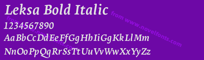 Leksa Bold ItalicPreview Leksa Bold ItalicPreview