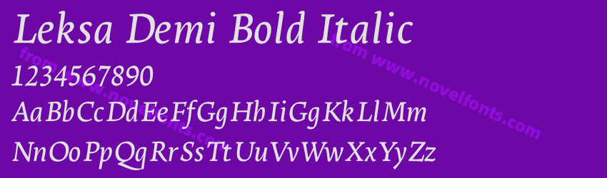 Leksa Demi Bold ItalicPreview Leksa Demi Bold ItalicPreview