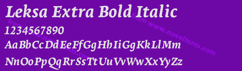 Leksa Extra Bold ItalicPreview Leksa Extra Bold ItalicPreview