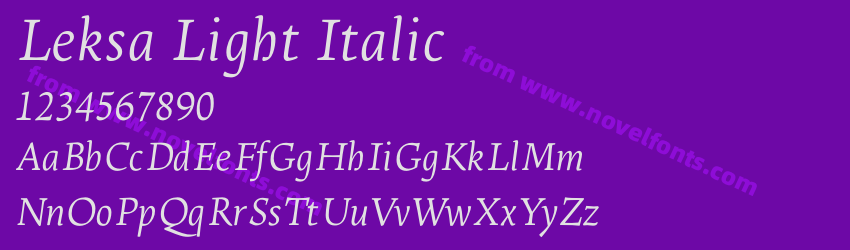 Leksa Light ItalicPreview Leksa Light ItalicPreview
