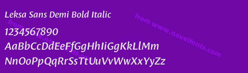 Leksa Sans Demi Bold ItalicPreview Leksa Sans Demi Bold ItalicPreview