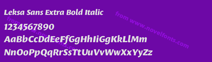 Leksa Sans Extra Bold ItalicPreview Leksa Sans Extra Bold ItalicPreview