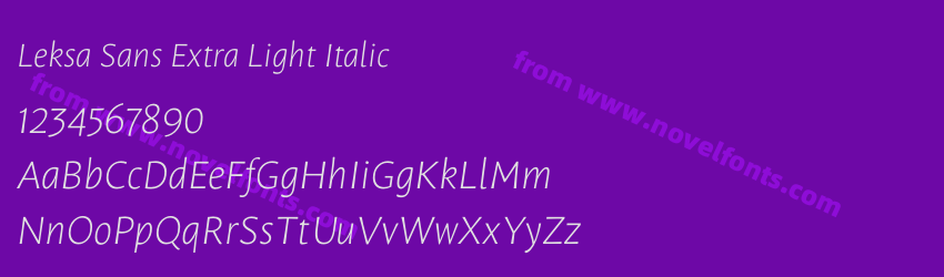 Leksa Sans Extra Light ItalicPreview Leksa Sans Extra Light ItalicPreview