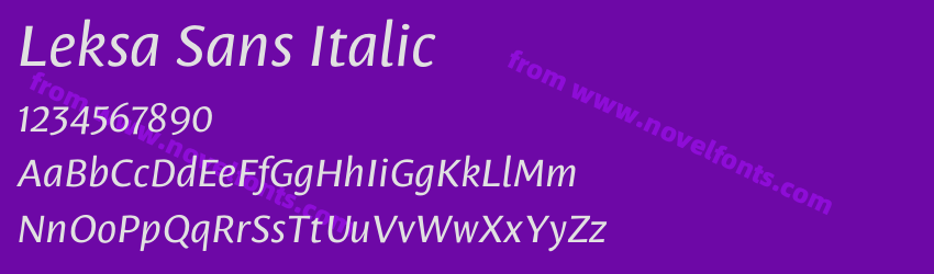 Leksa Sans ItalicPreview Leksa Sans ItalicPreview