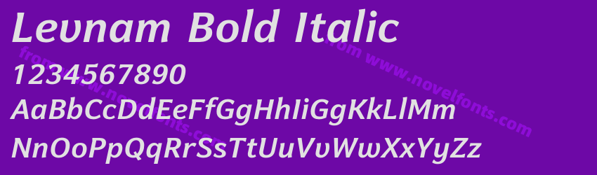 Levnam Bold ItalicPreview Levnam Bold ItalicPreview